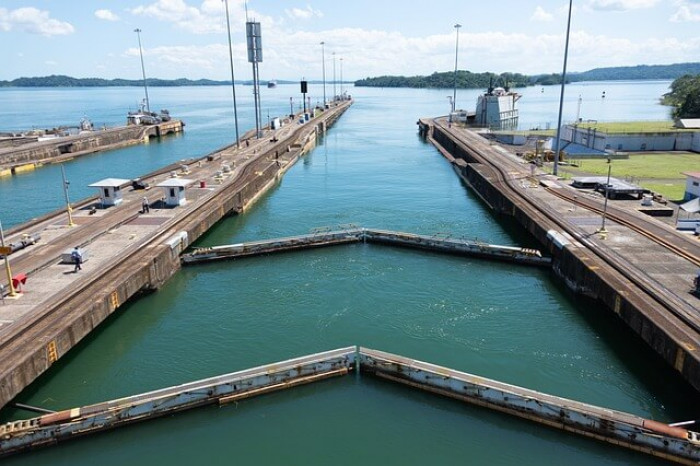 Severe transit restrictions on the Panama Canal due to drought-induced water shortage